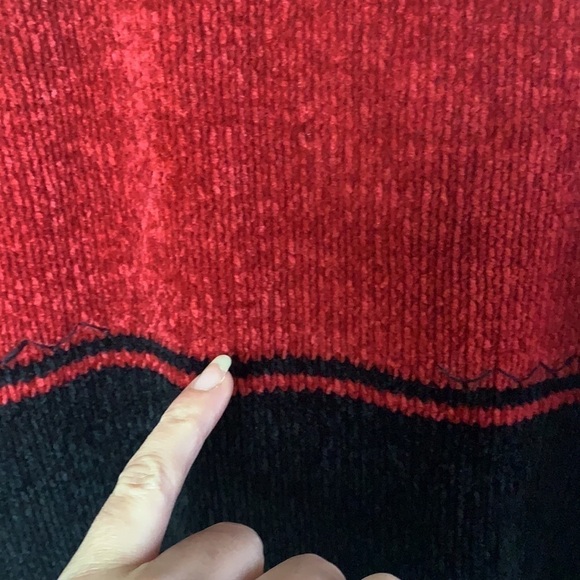 Vintage🧚‍♀️Alfred Dunner Beautiful Poinsettia Multicoloured Sweater Size L - Picture 13 of 14